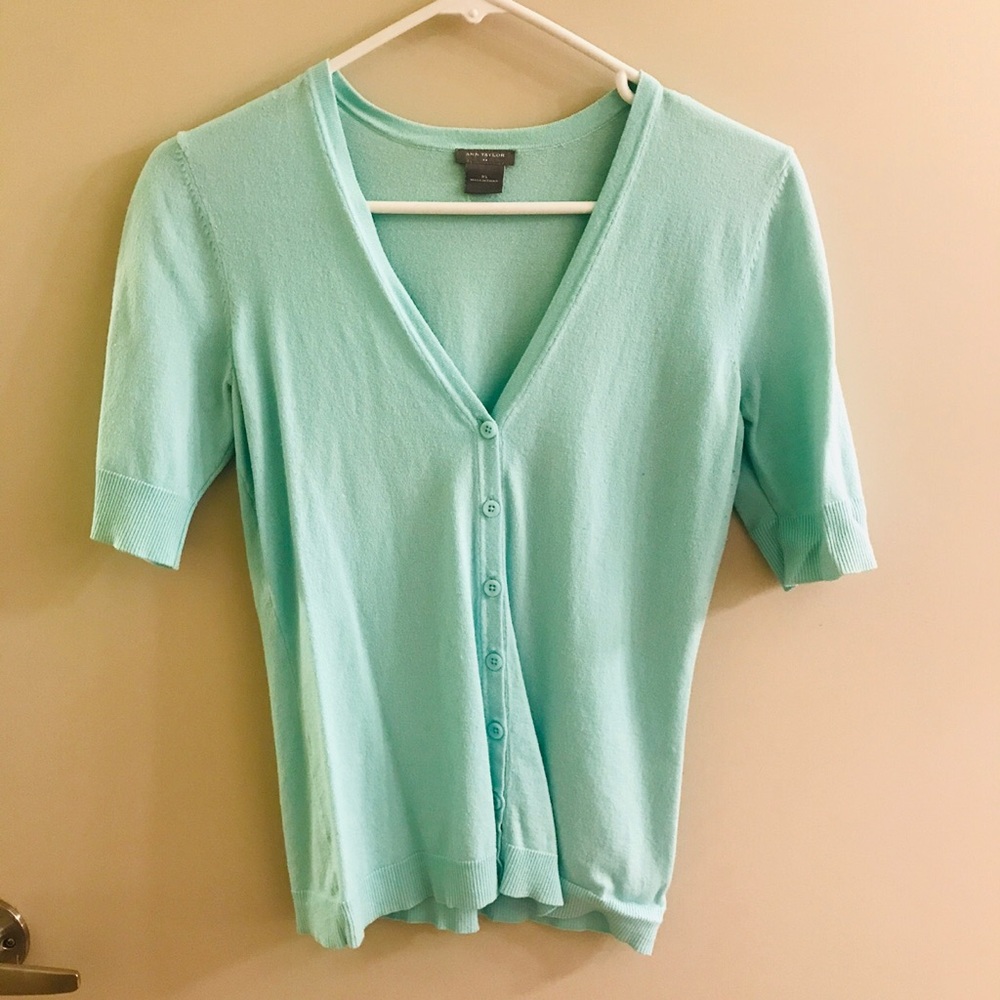Ann Taylor Mint Cardigan Size xs